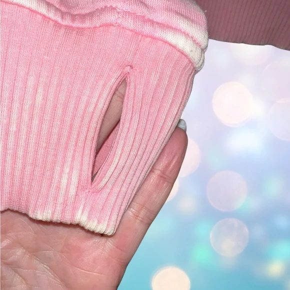 🌸 Zenana Distressed Zip-Up Hoodie | Powder Pink | Size Medium | Cozy Casual - Picture 4 of 4